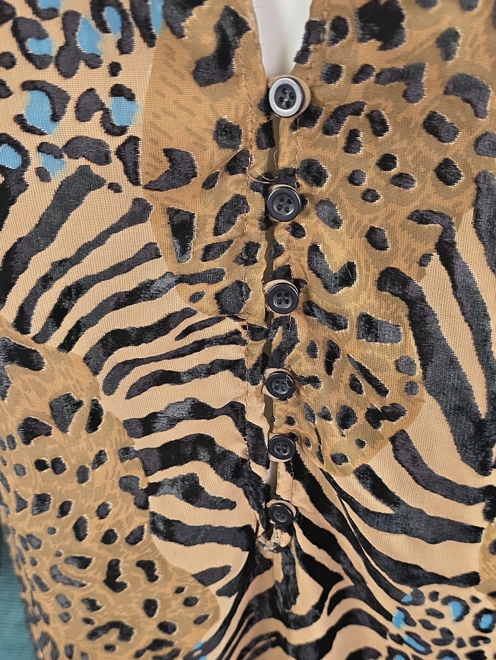 Nasty Gal Mixed Animal Devore Print Mini Tunic Dress - Picture 8 of 15